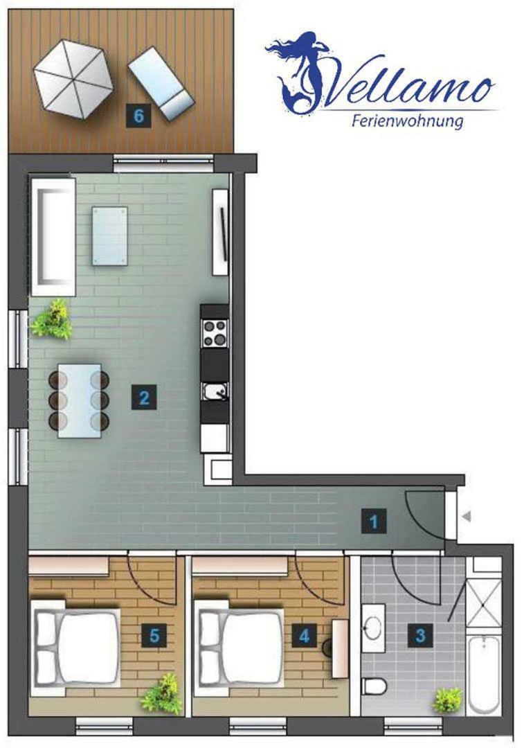 Ferienwohnung Vellamo 奥斯特巴德里克 外观 照片